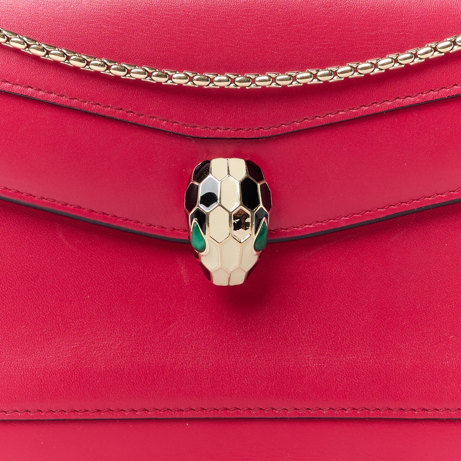 Bulgari Calfskin Serpenti Forever Shoulder Bag Pink 10 of 12