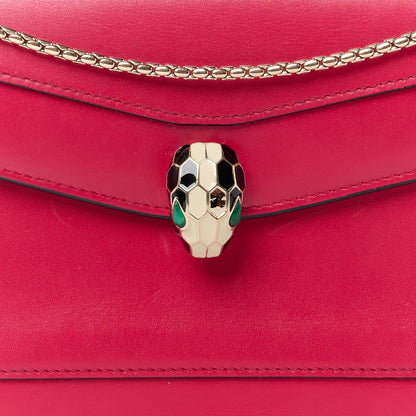 Bulgari Calfskin Serpenti Forever Shoulder Bag Pink 10 of 12
