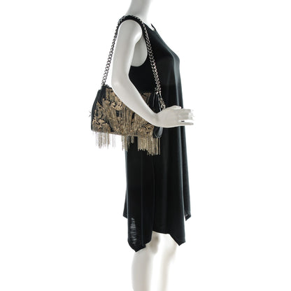 Alexander McQueen Nappa Embroidered Chain Medallion Heraldic Satchel Black 2 of 9