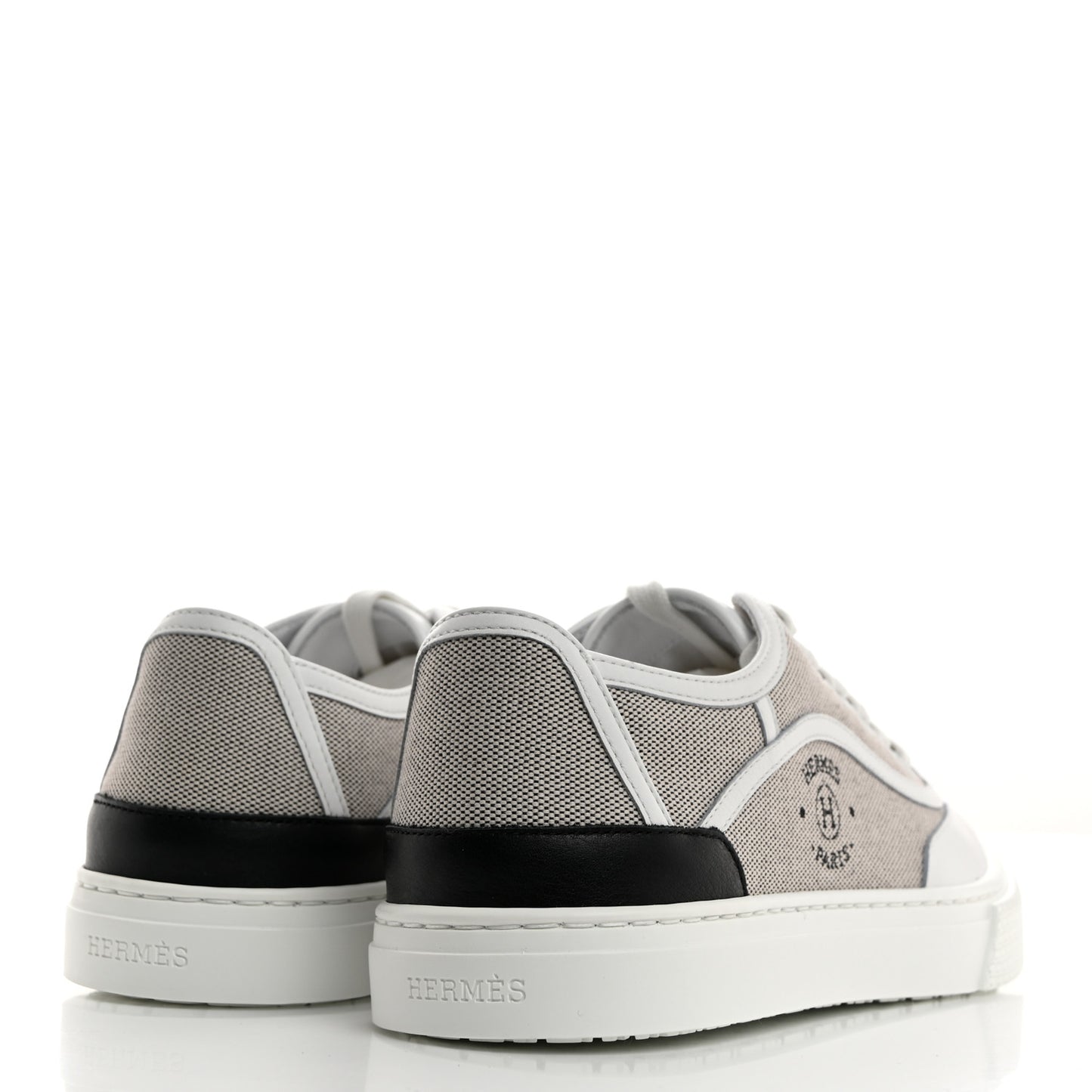 Canvas Calfskin Get Sneakers 36 Prunoir White