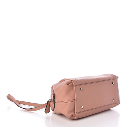MCM Calfskin Bowler Bag Pink 5 of 10
