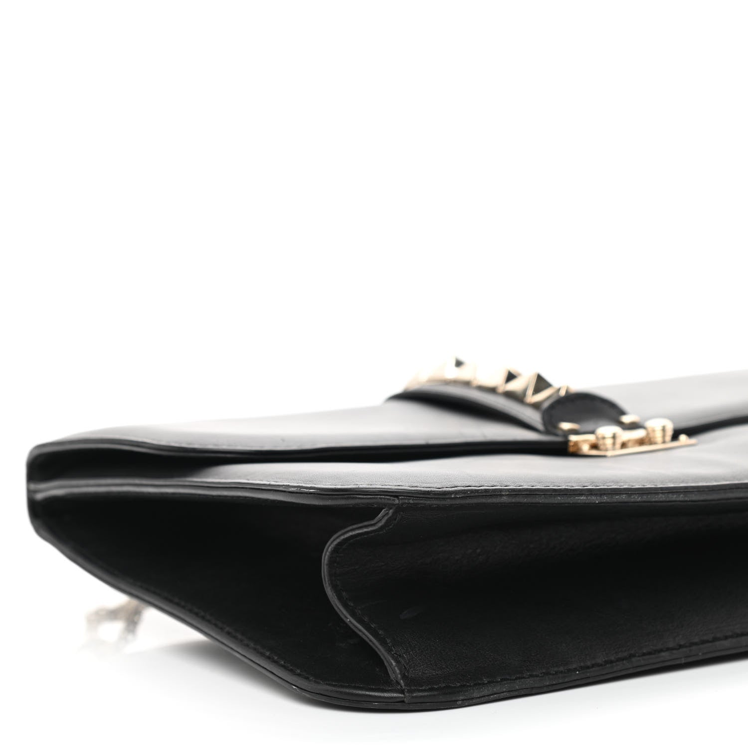 Valentino Garavani Vitello Medium Glam Lock Rockstud Flap Black 9 of 13