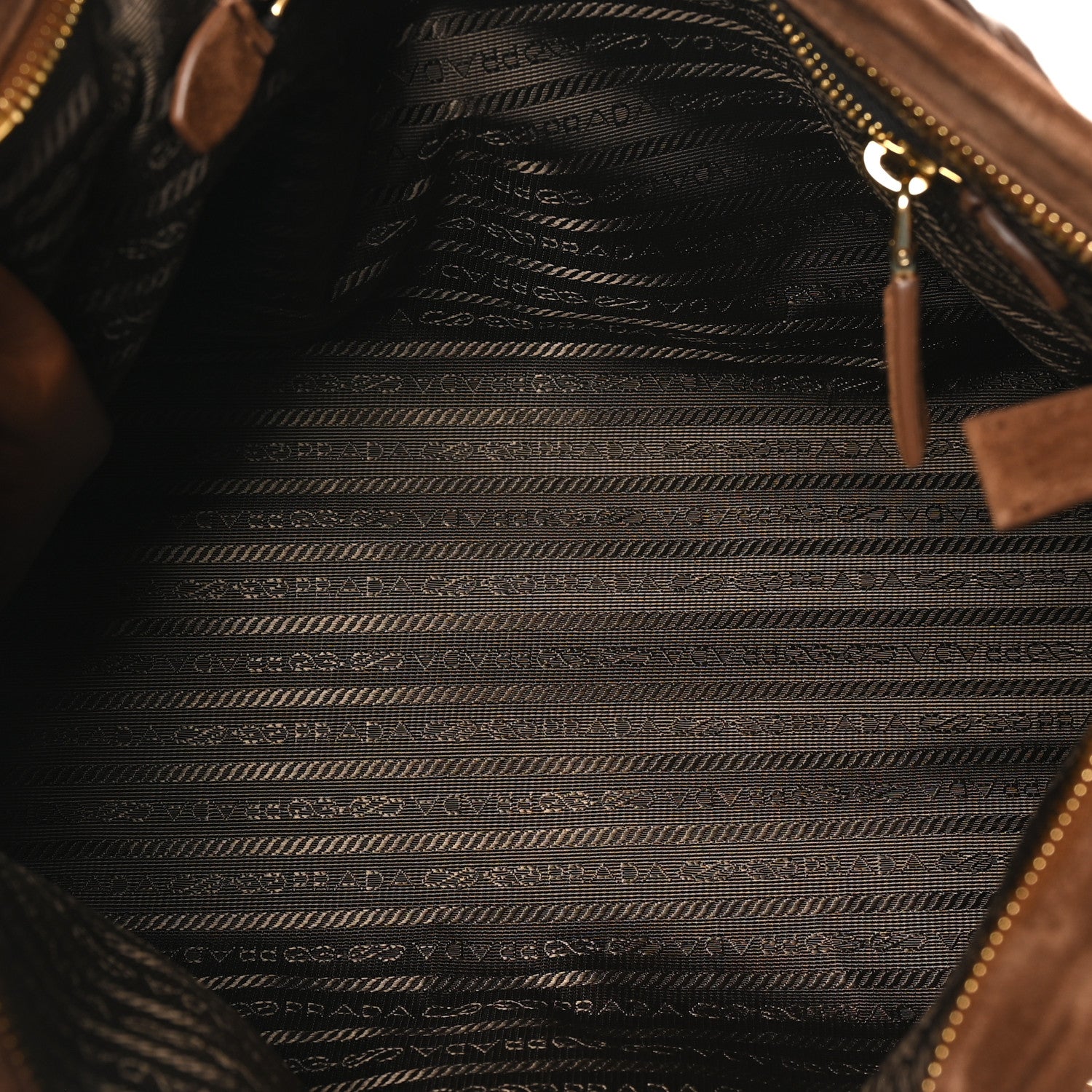Prada Suede Large Bonnie Shoulder Bag Cocoa Brown 5 of 9