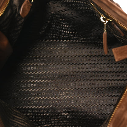 Prada Suede Large Bonnie Shoulder Bag Cocoa Brown 5 of 9