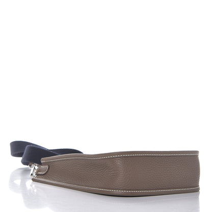 Hermes Taurillon Clemence Amazone Evelyne TPM Etoupe Bleu Indigo 4 of 7