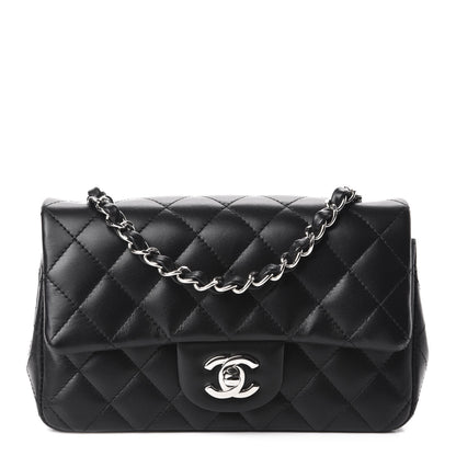 Chanel Lambskin Quilted Mini Rectangular Flap Black 1 of 10