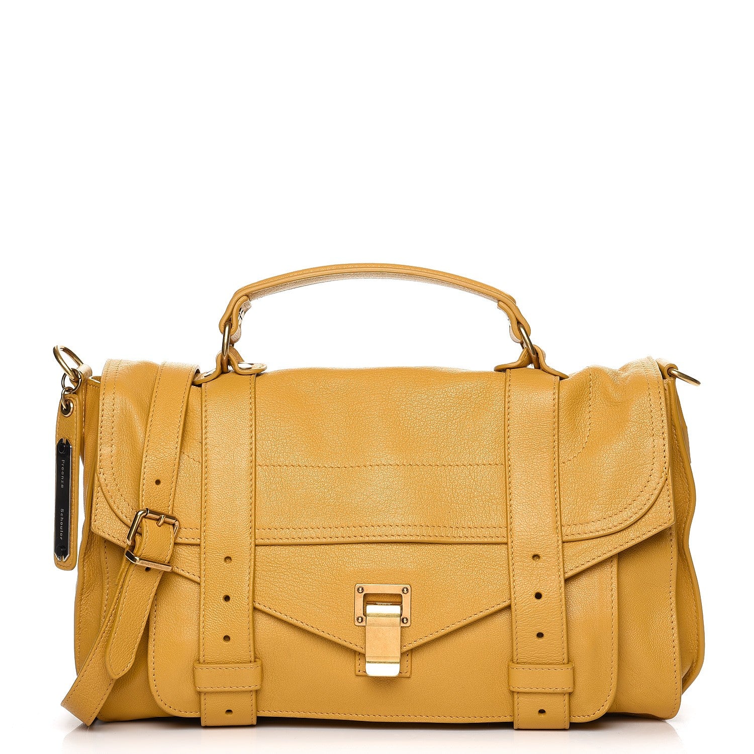 Proenza Schouler Lambskin Medium PS1 Satchel Mustard 1 of 9