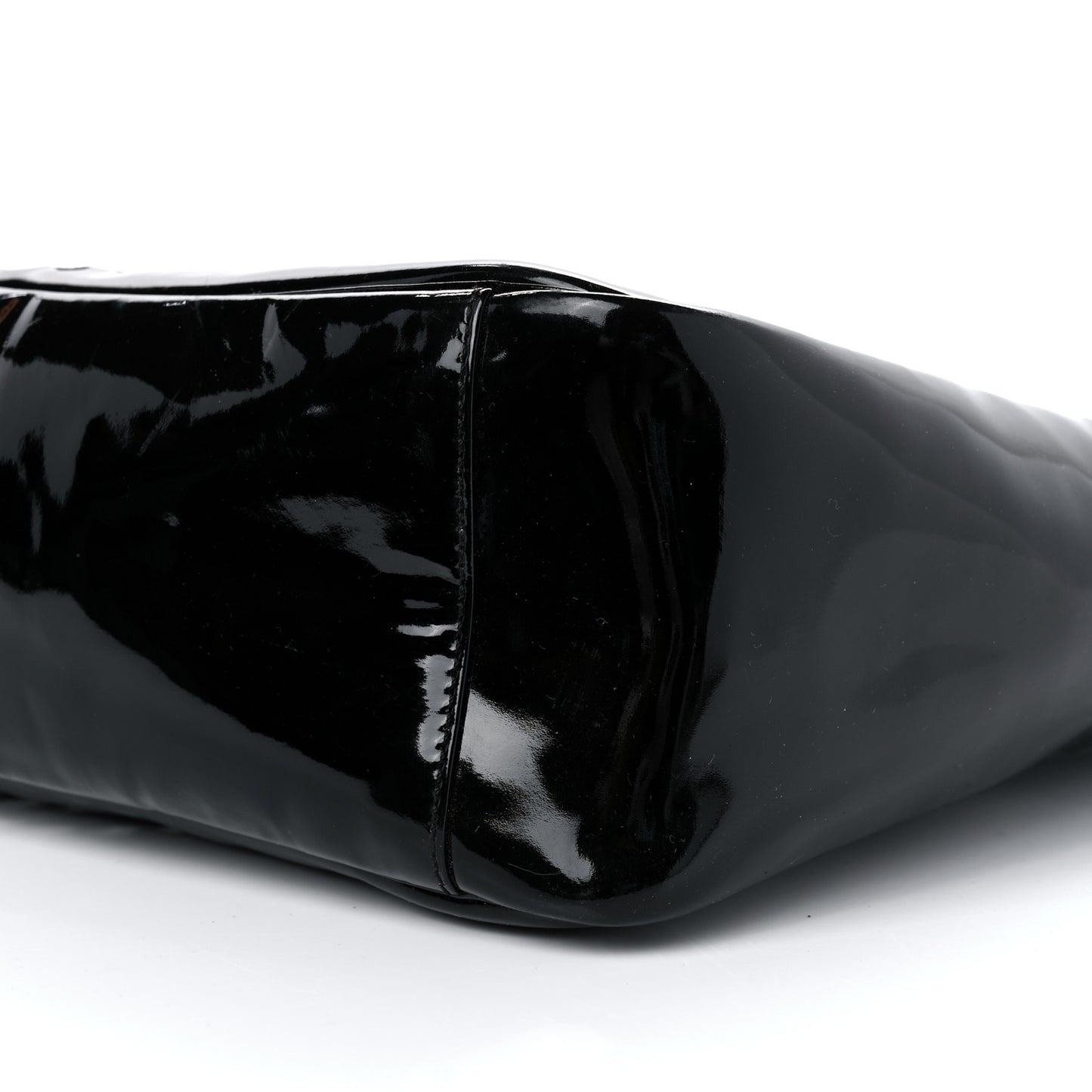 Patent Perforated CC Handle Bag Black