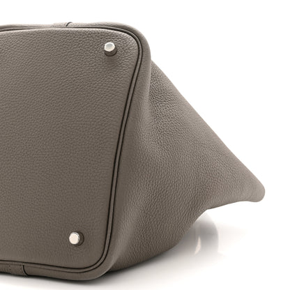 Hermes Taurillon Clemence Picotin Lock 22 MM Etain 10 of 11