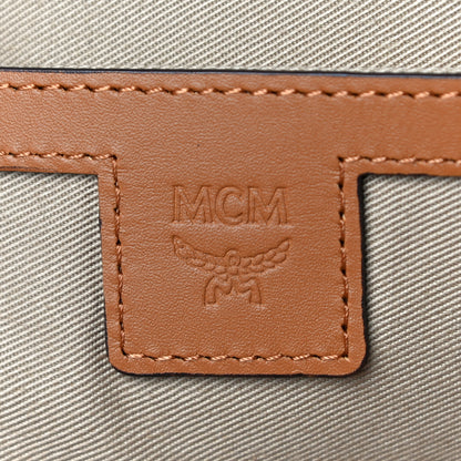 MCM Visetos Mens Medium Stark Backpack Cognac 8 of 11