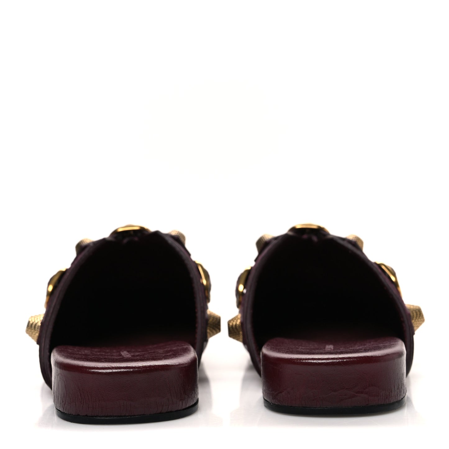 Agneau Arena Cagole Cosy Mules 38 Dark Red