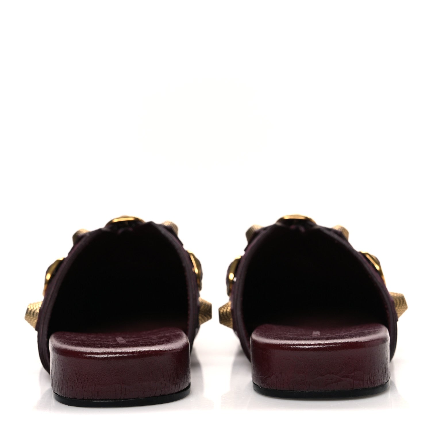 Balenciaga Agneau Arena Cagole Cosy Mules 38 Dark Red 6 of 11