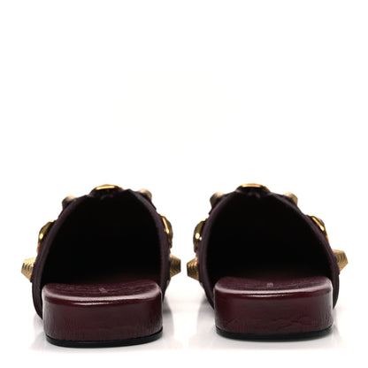 Balenciaga Agneau Arena Cagole Cosy Mules 38 Dark Red 6 of 11