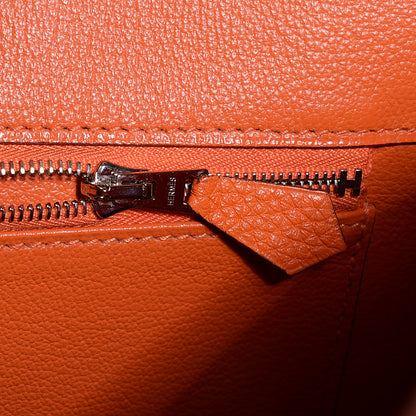 Hermes Taurillon Clemence Birkin 40 Orange 11 of 23