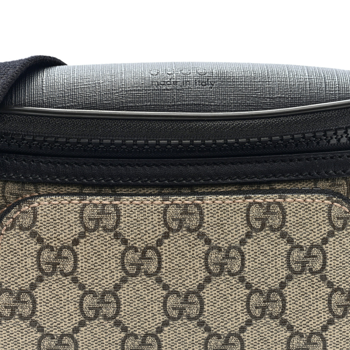 GG Supreme Monogram Belt Bag Black