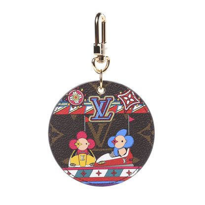 Louis Vuitton Monogram 2020 Christmas Animation Bumper Cars Bag Charm Key Ring Coquelicot 1 of 5