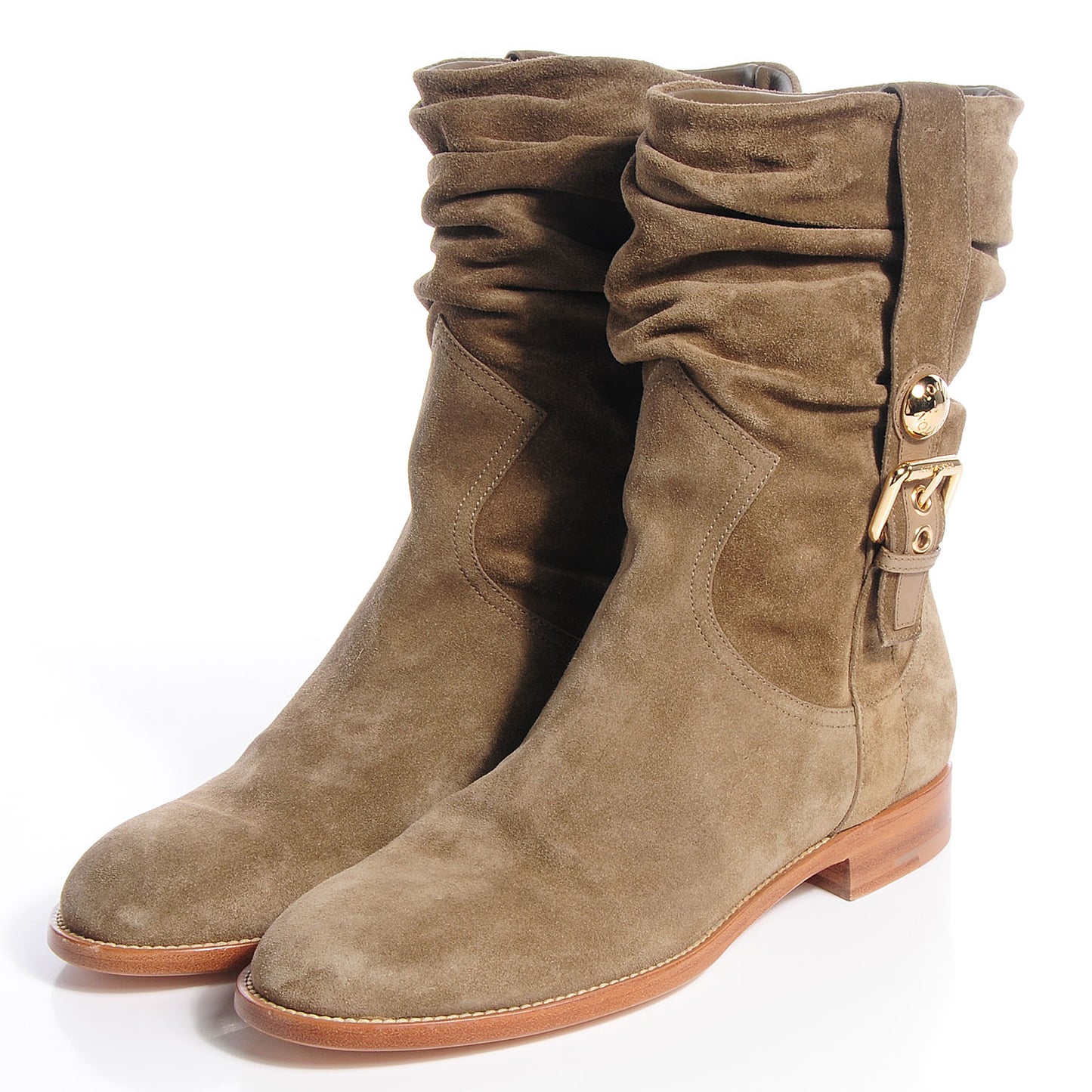 Suede Safari Boots Taupe 39