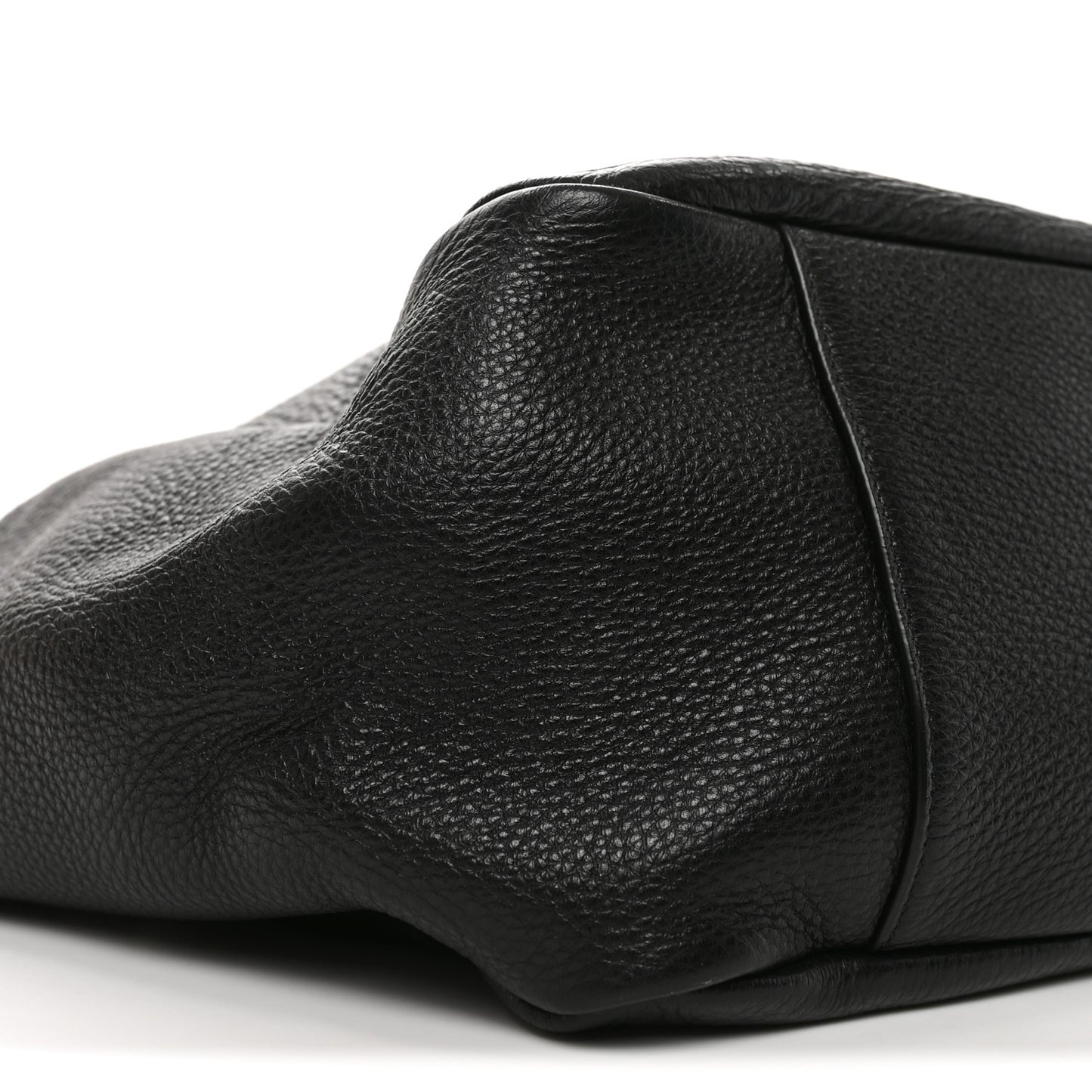 Grained Deerskin Bea Tote Black