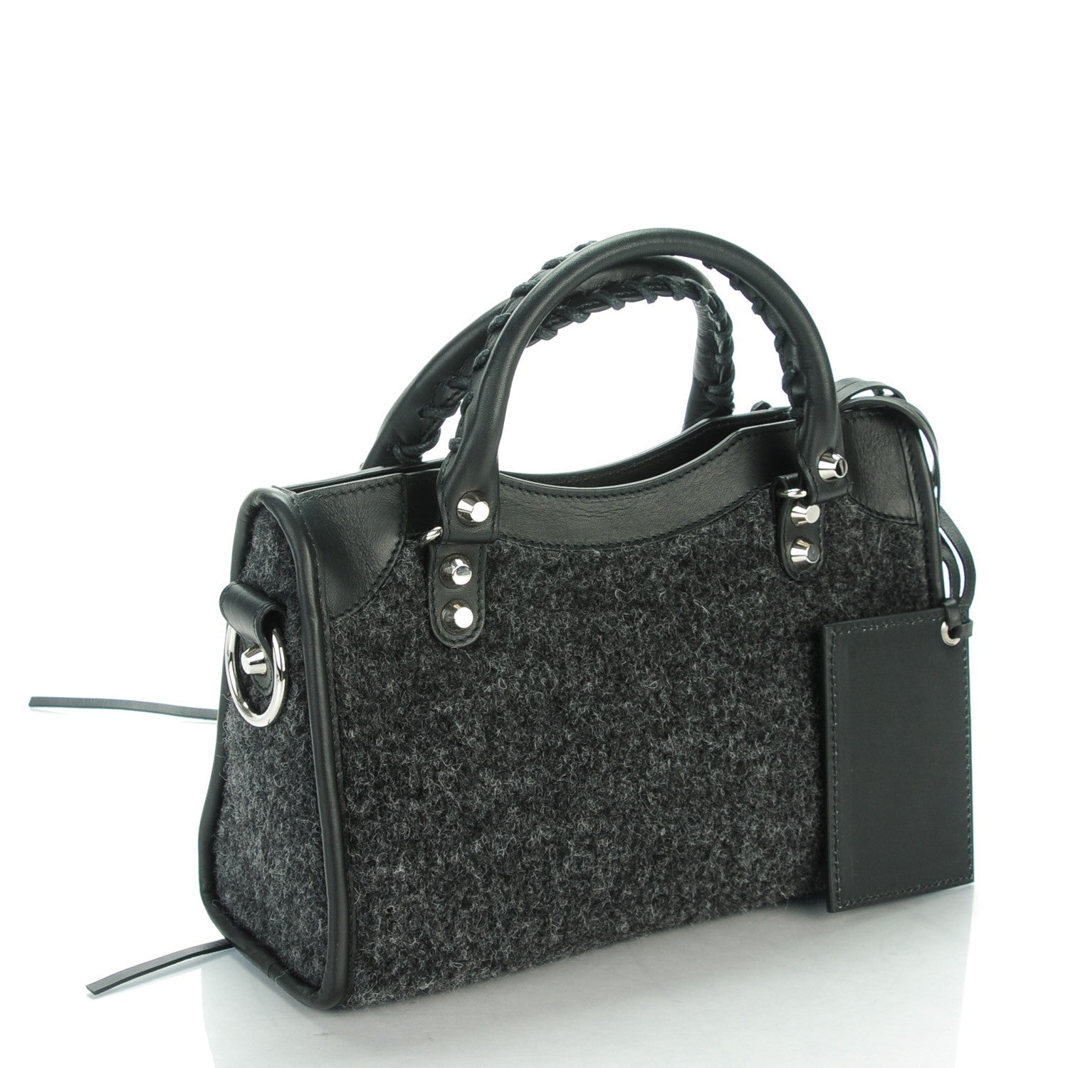 Balenciaga Alpaca Calfskin Classic Silver Hardware Mini City Black 3 of 8