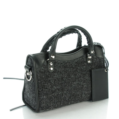 Balenciaga Alpaca Calfskin Classic Silver Hardware Mini City Black 3 of 8