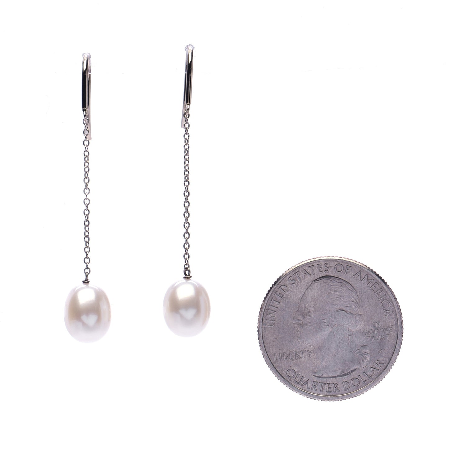Sterling Silver Pearl 8mm Elsa Peretti Pearls By The Yard Earrings