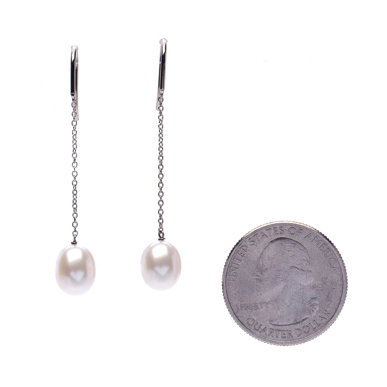 Tiffany Sterling Silver Pearl 8mm Elsa Peretti Pearls By The Yard Earrings 2 of 5