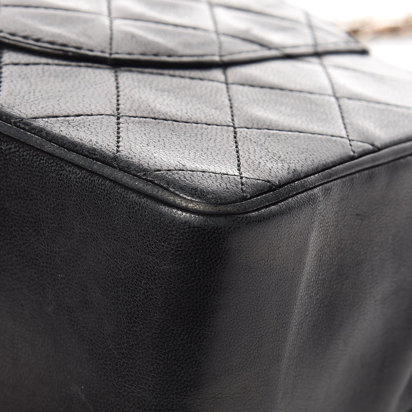 Lambskin Quilted Medium Double Flap Bijoux Chain Black