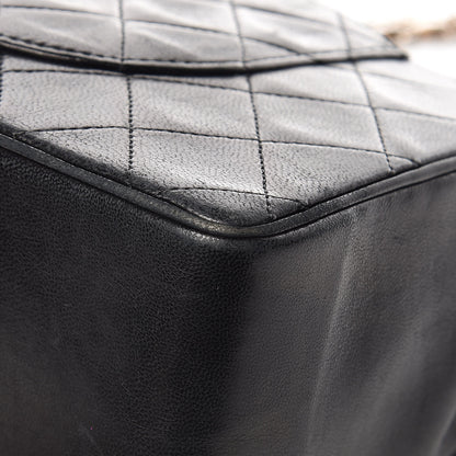 Chanel Lambskin Quilted Medium Double Flap Bijoux Chain Black 16 of 19