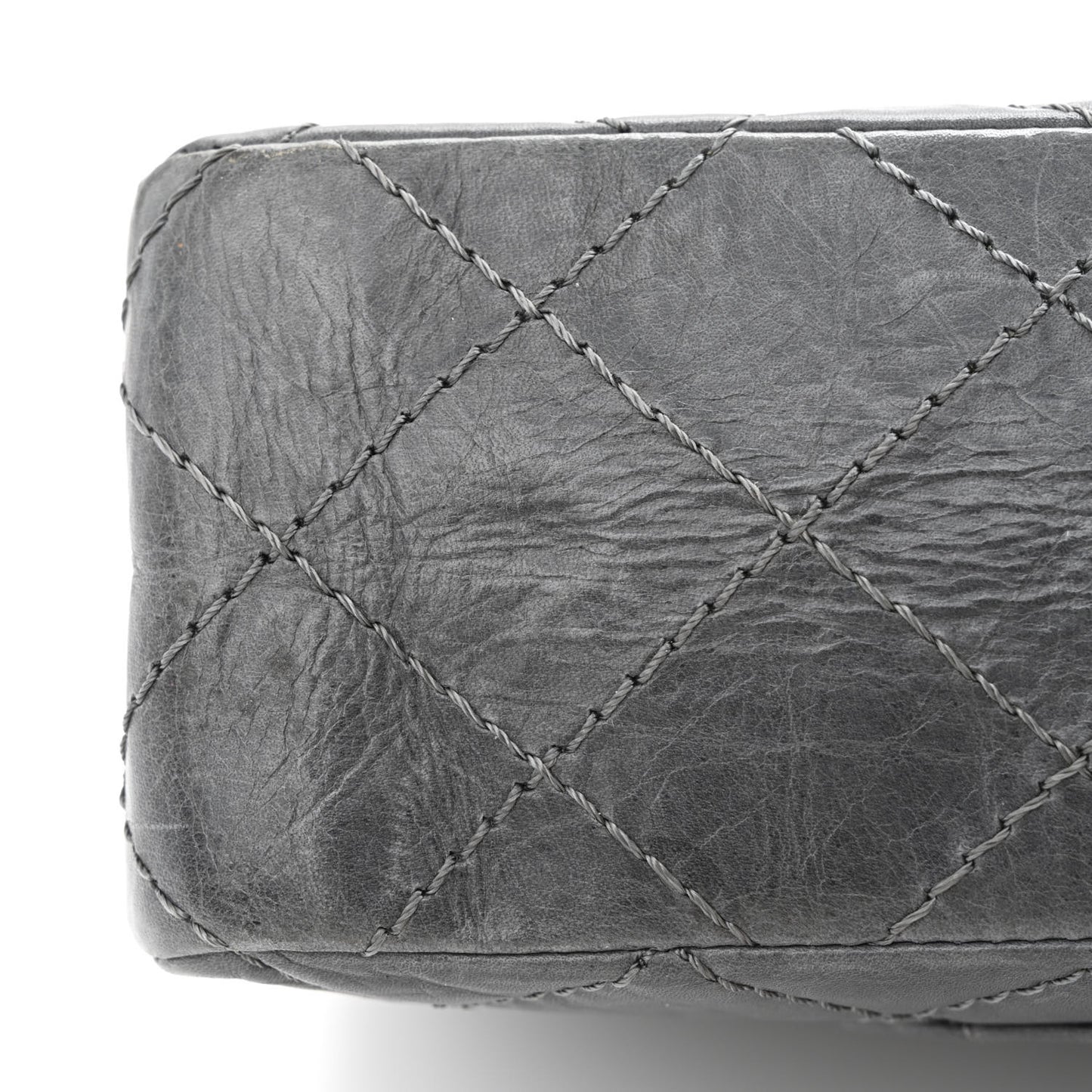 Aged Calfskin Quilted 50th Anniversary 2.55 Reissue Flap 226 Grey