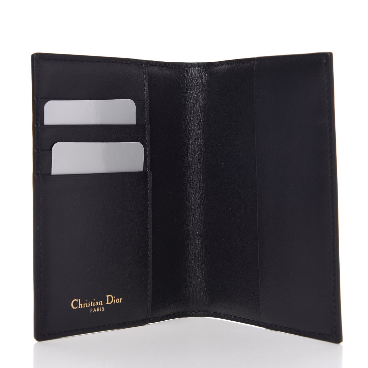 Calfskin Oblique Passport Holder Blue