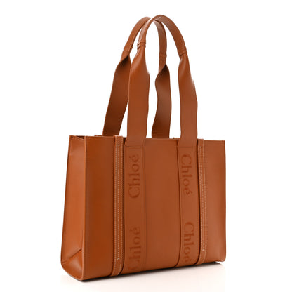 Chloe Calfskin Medium Woody Tote Caramel 3 of 11