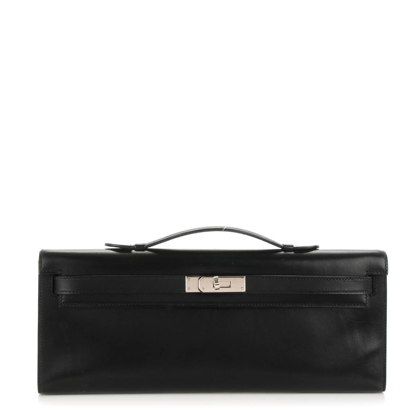 Box Kelly Cut Clutch Black