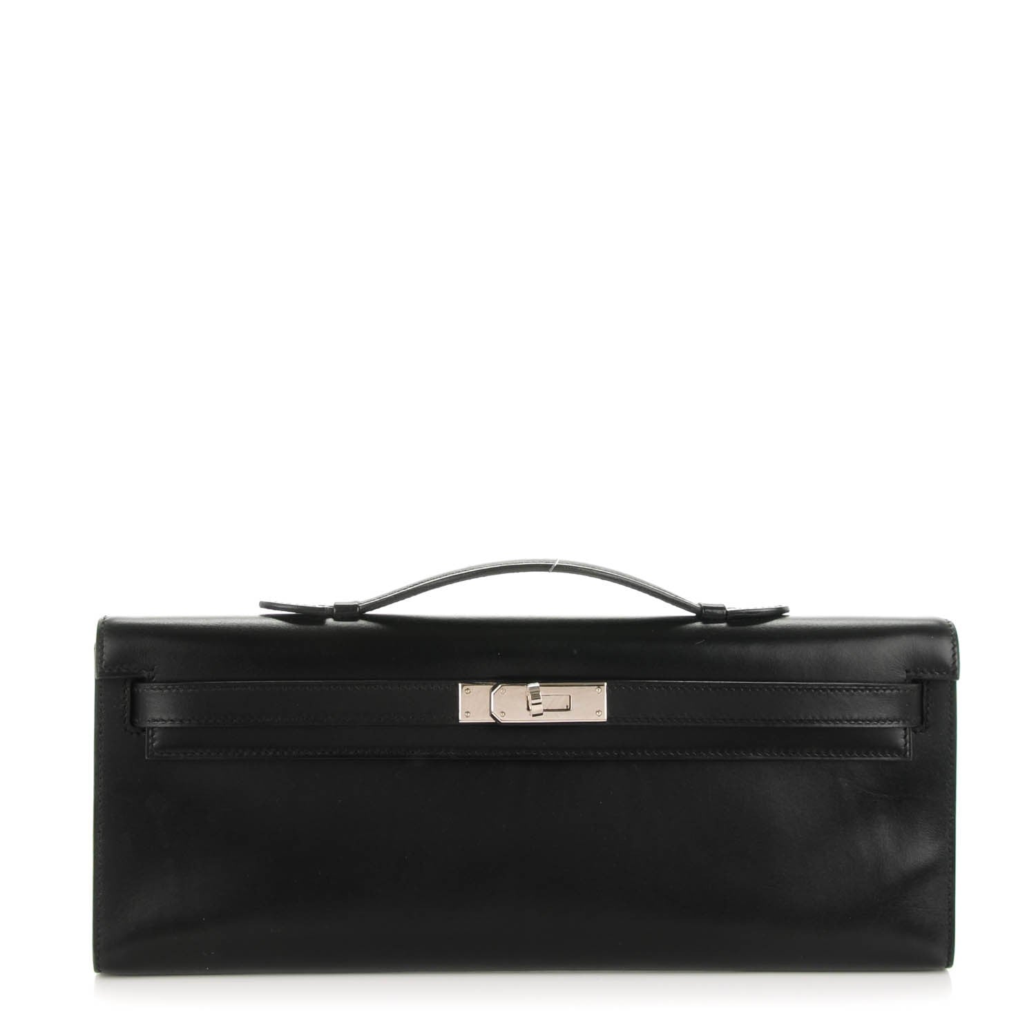 Hermes Box Kelly Cut Clutch Black 1 of 13