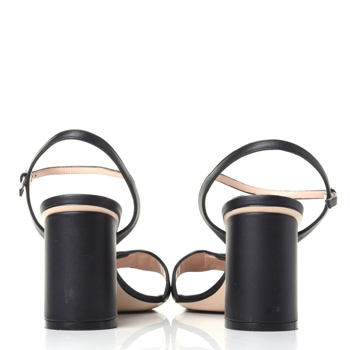 Lifford Calfskin GG Marmont Ankle Wrap 75mm Sandals 37.5 Black