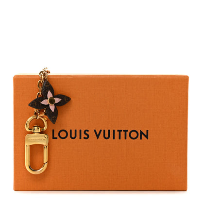 Louis Vuitton Brass Monogram Blooming Flowers Bag Charm Key Holder Rose Ballerine 2 of 7