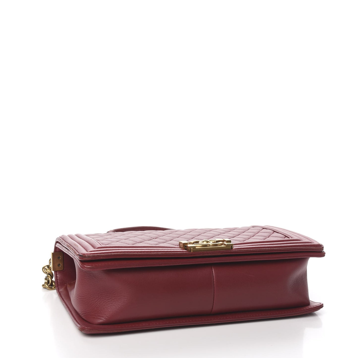 Lambskin Quilted New Medium Boy Flap Red