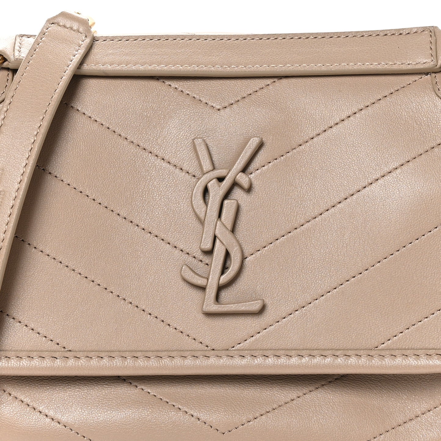Lambskin Matelasse Monogram Baby Niki Chain Satchel Dark Beige