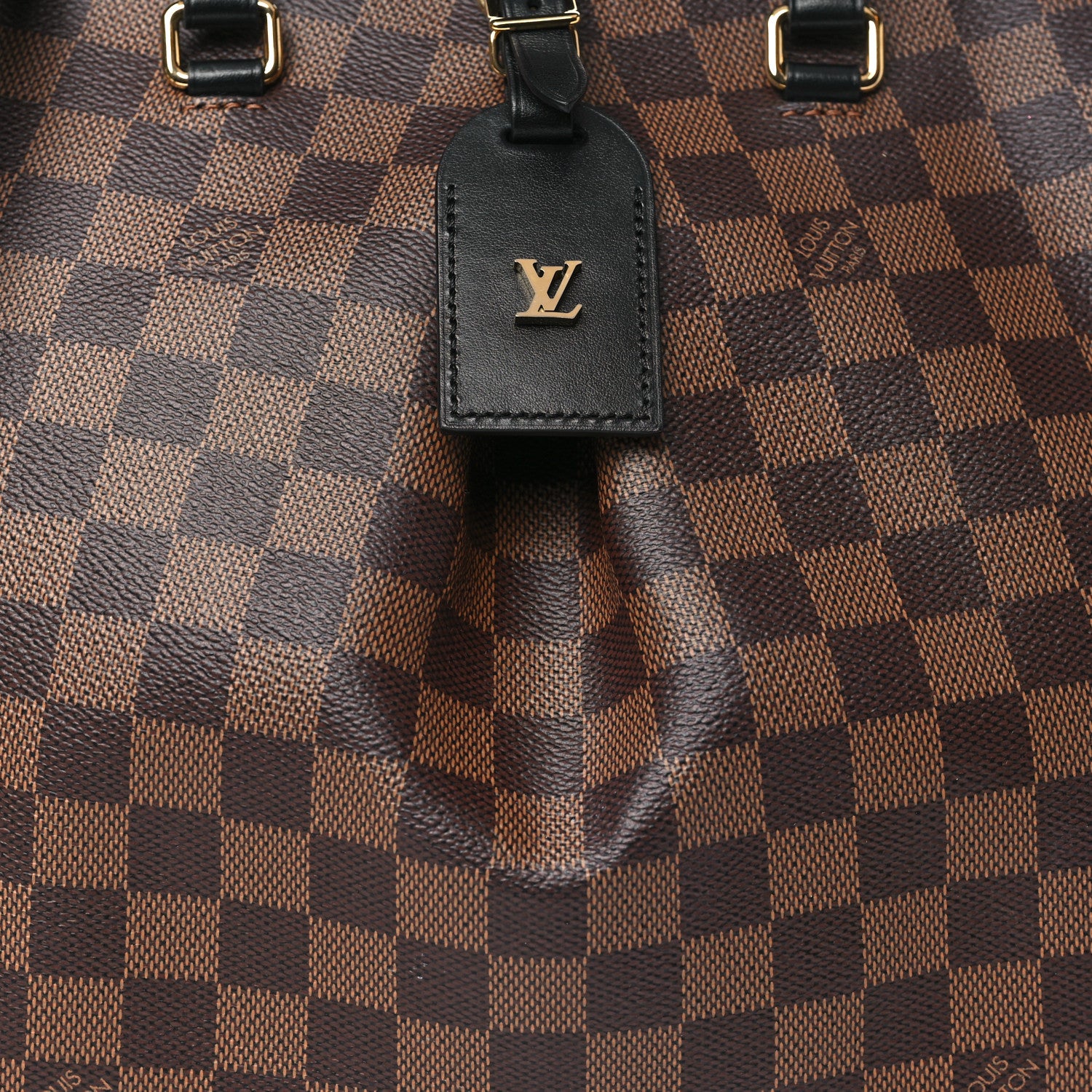 Louis Vuitton Damier Ebene Odeon Tote MM Black 7 of 9