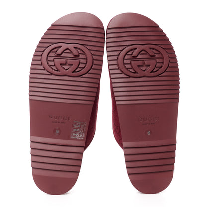 Gucci GG Supreme Monogram Womens Horsebit Slippers 39 Rosso Ancora 5 of 10
