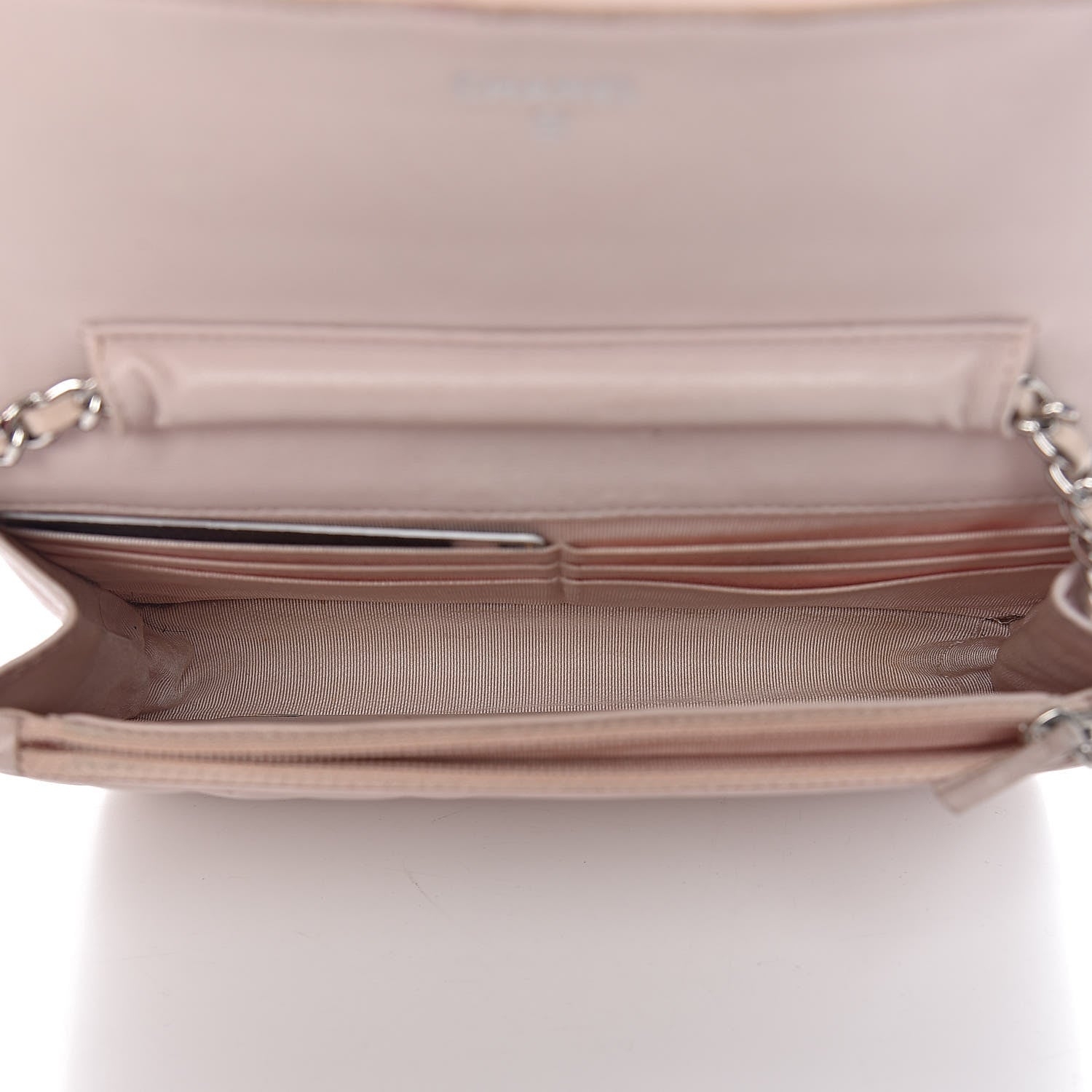 Chanel Lambskin Quilted Wallet On Chain WOC Rose Pale 5 of 26