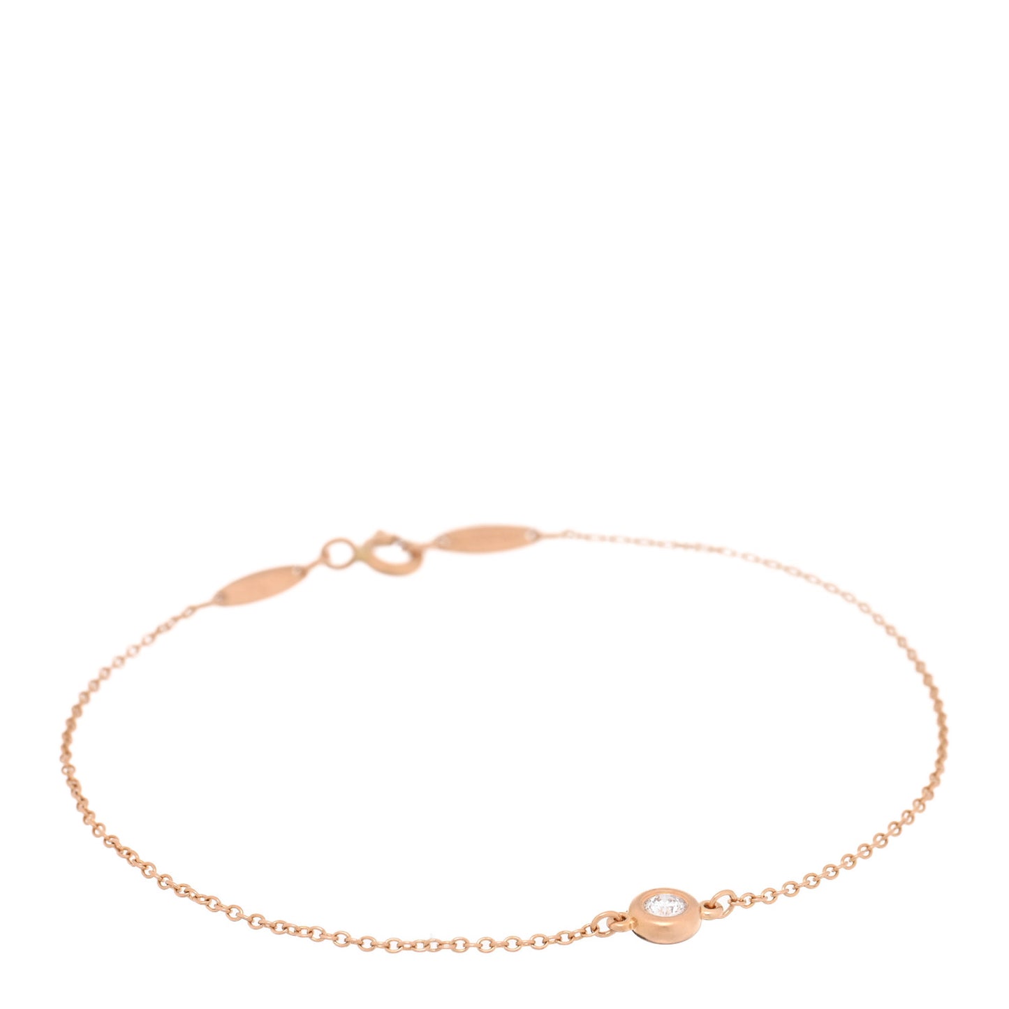 18K Rose Gold Diamond .10ct Elsa Peretti Diamonds by the Yard Bracelet