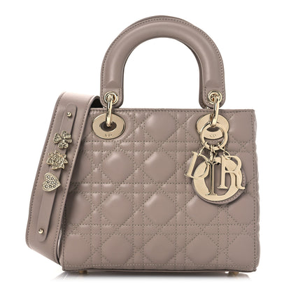 Christian Dior Lambskin Cannage Small My ABCDior Lady Dior Taupe 1 of 15