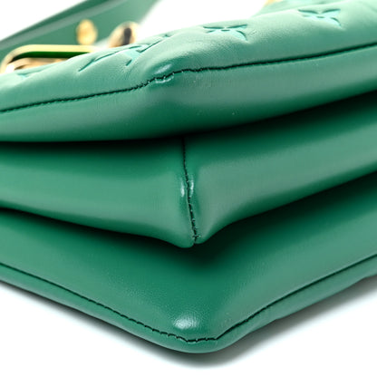 Louis Vuitton Lambskin Embossed Monogram Coussin BB Emeraude 9 of 11