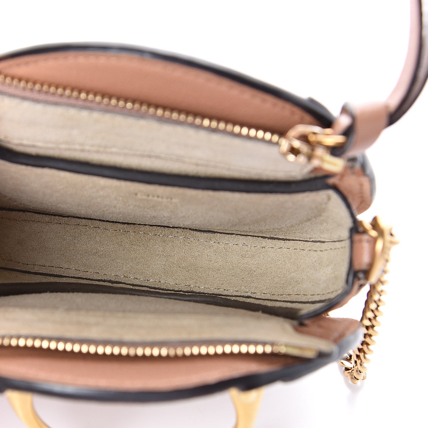 Goatskin Suede Mini Pixie Bag Nougat