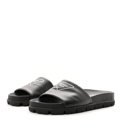 Prada Nappa Womens Lug Sole 20mm Slide Sandals 39 Black 4 of 9