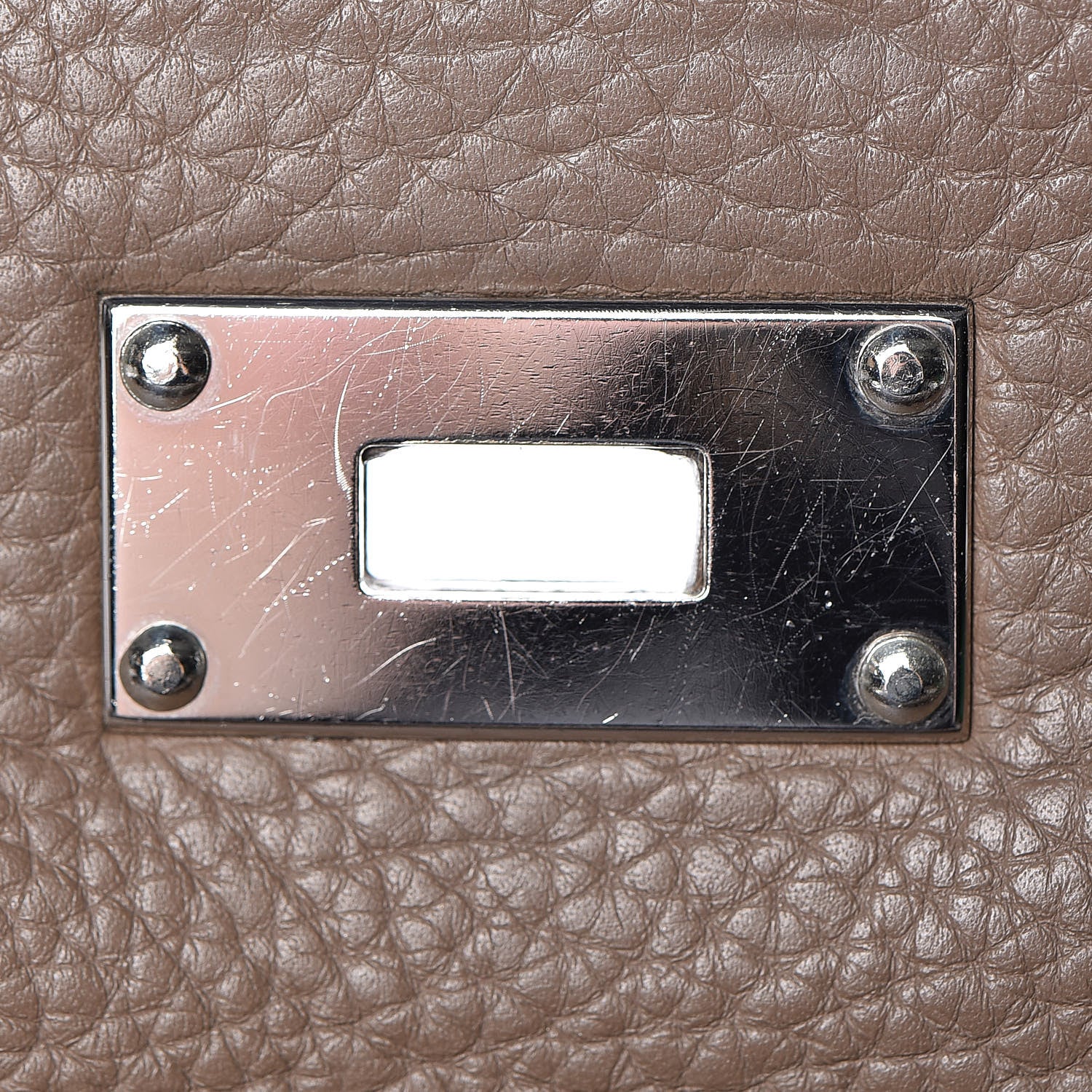 Hermes Taurillon Clemence Shoulder Kelly 40 Etoupe 16 of 38