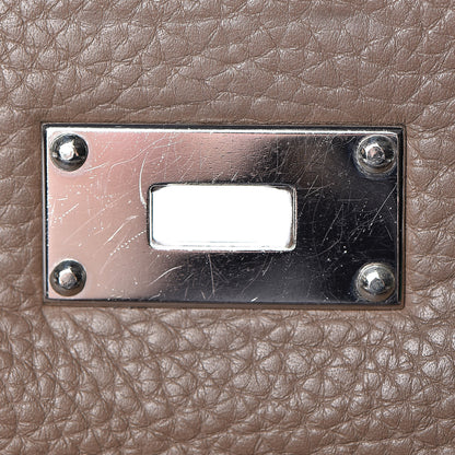 Hermes Taurillon Clemence Shoulder Kelly 40 Etoupe 16 of 38