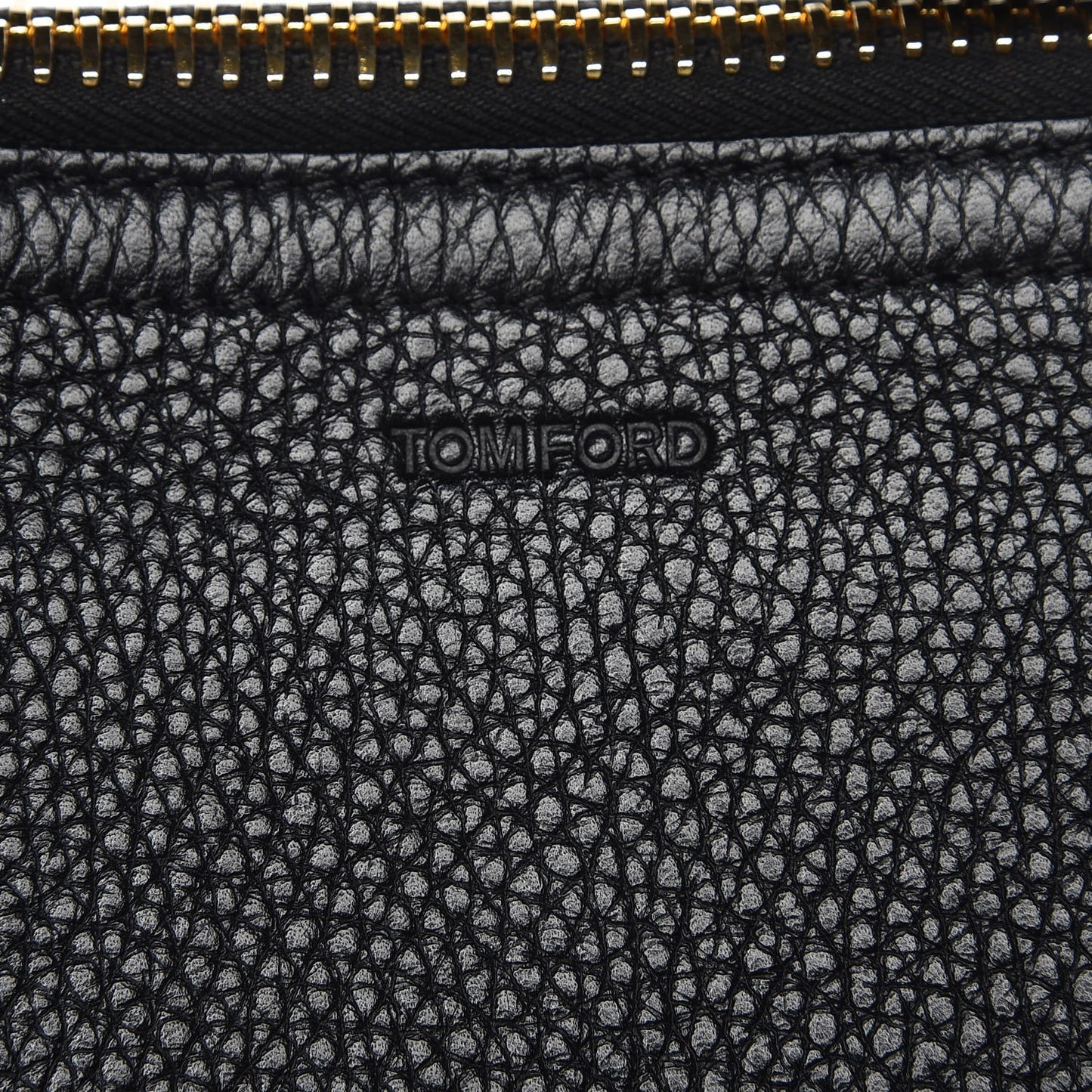 TOM FORD Calfskin Clutch With Handle Black