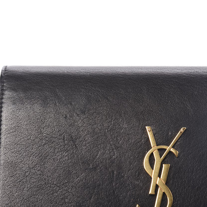 Saint Laurent Smooth Calfskin Classic Monogram Kate Heart Tassel Heart Chain Wallet Black 15 of 20