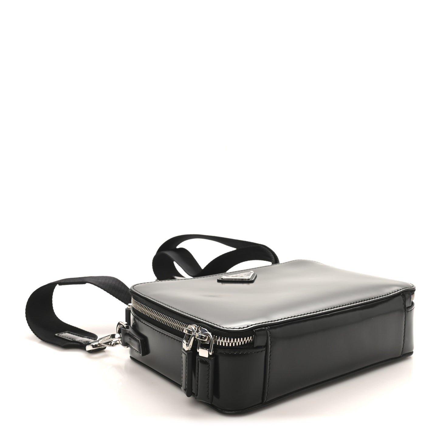 Spazzolato Medium Brique Crossbody Bag Black